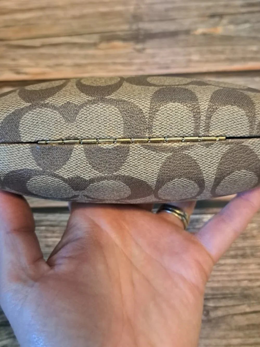 Coach Sunglass Case classics brown with Coach C's- *Case only*